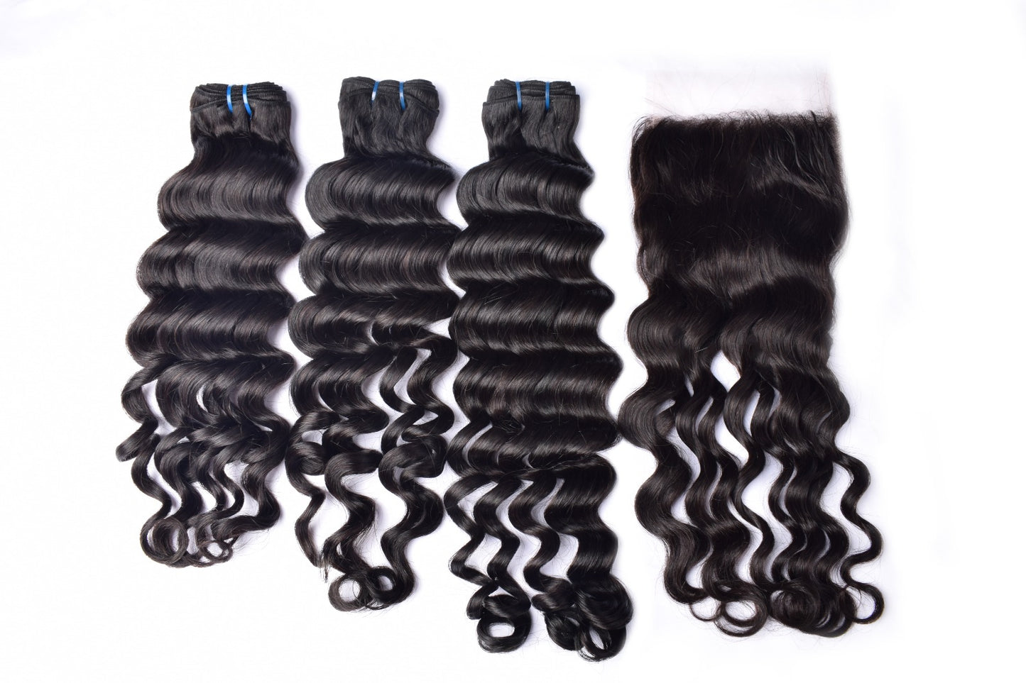 Loose Deep Wave Hair Bundles w/ 4*4 Closure