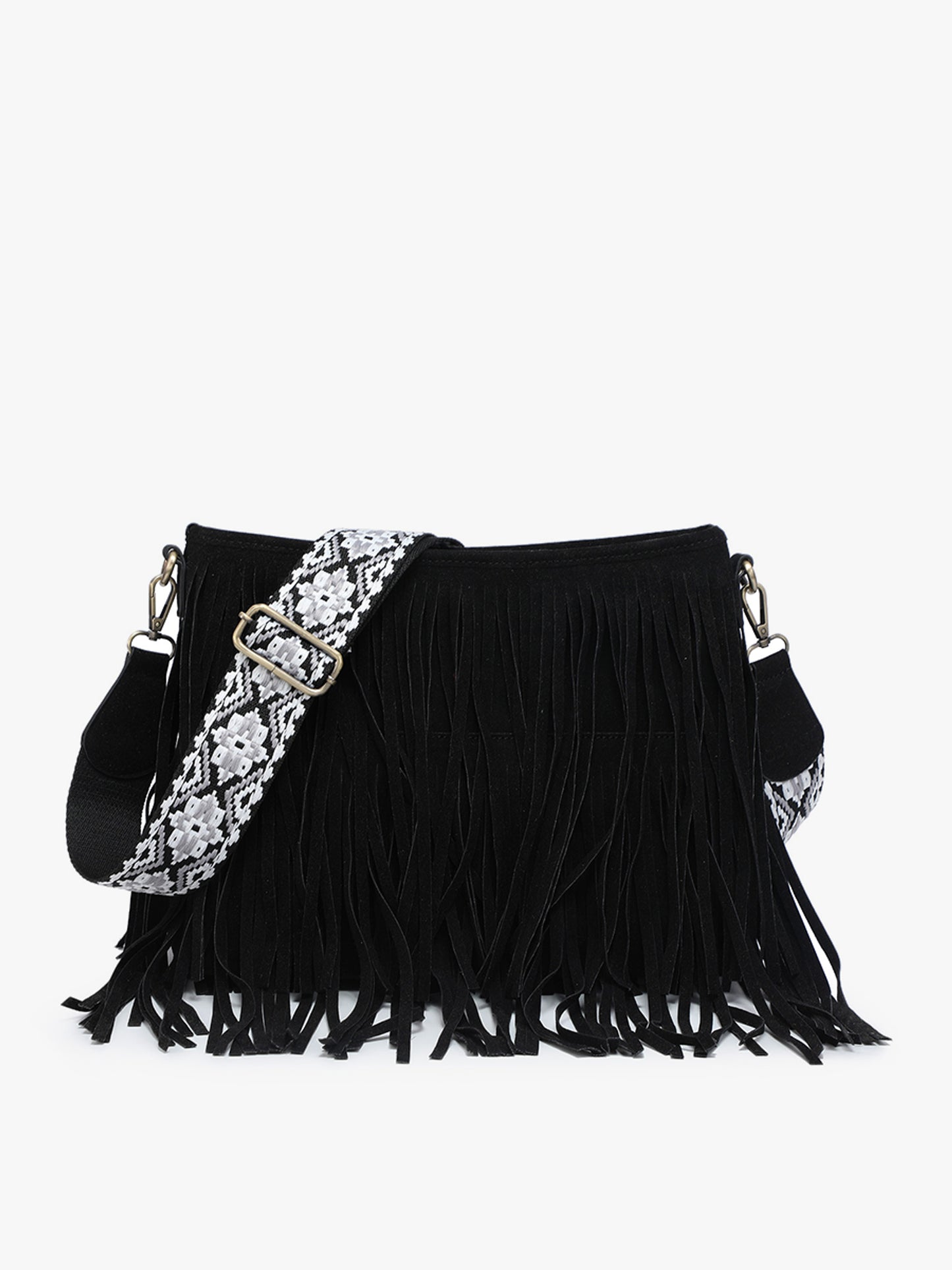 Sadie Suede Fringe Crossbody w/ Guitar Strap