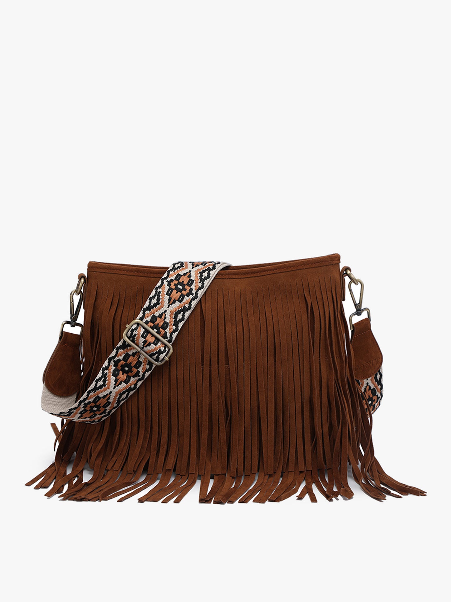 Sadie Suede Fringe Crossbody w/ Guitar Strap